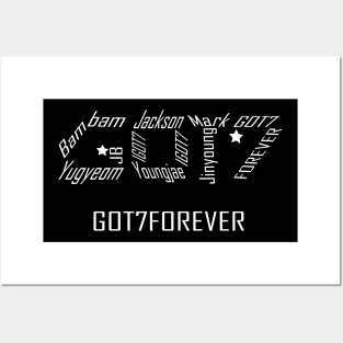 GOT7 forever collage white Posters and Art